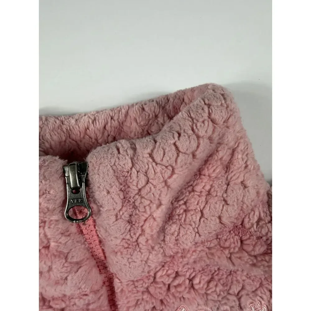 Columbia Girls Fire Side II Sherpa Half Zip Fleece Pullover Pink size 7-8 small